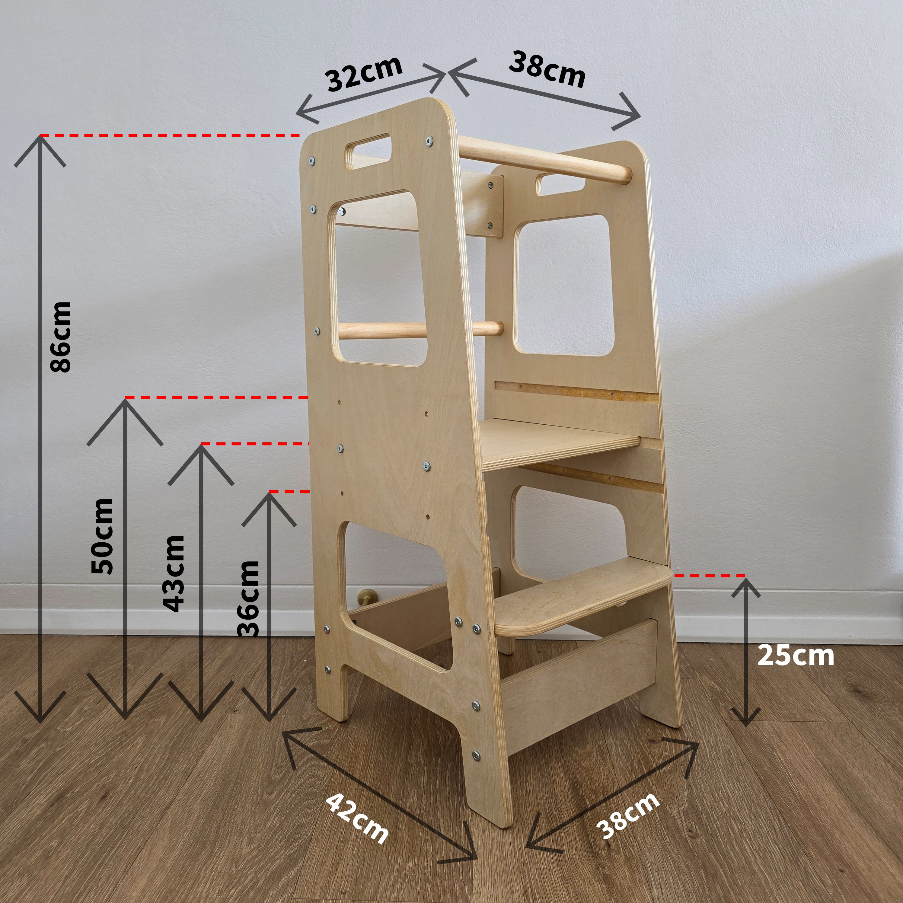 Unlock Child Growth with the Adjustable Learning Tower Four Little Monkeys